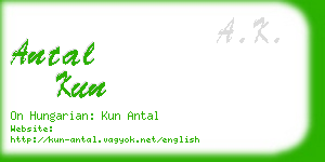 antal kun business card